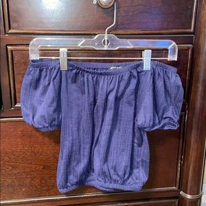 Navy Blue - Crop Top